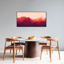 Quadro Horizonte Red Mountain 86x43 Filete Preto