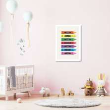 Quadro Infantil Cores em Giz 86x60 Sem Moldura