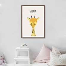 Quadro Infantil Didático Elefante 100x70 Caixa Marrom