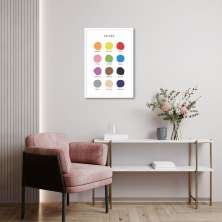 Quadro Infantil English Colors 43x30 Caixa Branco