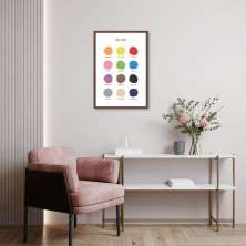 Quadro Infantil English Colors 43x30 Caixa Marrom