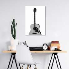 Quadro Instrumento Musical Violão 43x30 Sem Moldura