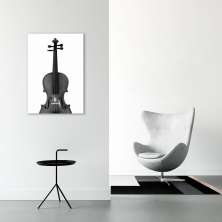 Quadro Instrumento Musical Violino 43x30 Sem Moldura