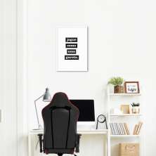 Quadro Jogue como uma garota 60x43 Caixa Branco