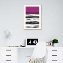 Quadro Linhas Abstratas 100x70 Filete Marfim