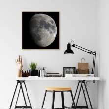 Quadro Lua 43x43 Filete Marfim