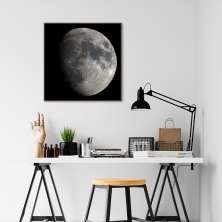 Quadro Lua 60x60 Filete Marrom