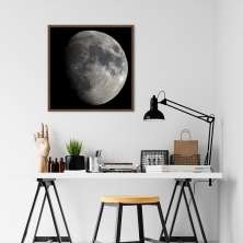 Quadro Lua 86x86 Caixa Marrom