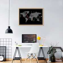 Quadro Mapa Mundi do Investidor 100x70 Caixa Marfim