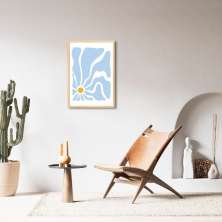 Quadro Matisse Blue Flower 60x43 Caixa Marfim