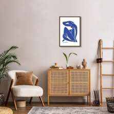 Quadro Matisse Blue Woman 43x30 Caixa Marrom