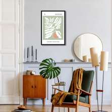 Quadro Matisse Floral Papiers Decoupes 86x60 Caixa Preto