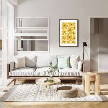 Quadro Matisse Yellow Flowers 100x70 Caixa Marrom