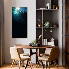 Quadro Mergulho no Oceano Croácia 120x60 Filete Marfim