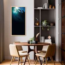 Quadro Mergulho no Oceano Croácia 86x43 Caixa Marfim