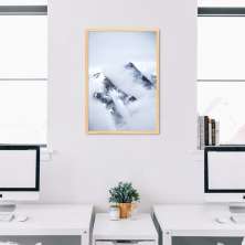 Quadro Montanha Nevada 86x60 Caixa Marfim