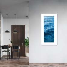 Quadro Oceano 120x60 Filete Branco