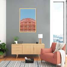 Quadro Palácio Hawa Mahal Jaipur 100x70 Caixa Marfim