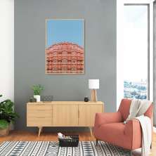 Quadro Palácio Hawa Mahal Jaipur 100x70 Filete Marfim