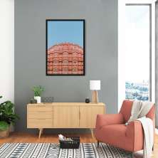 Quadro Palácio Hawa Mahal Jaipur 86x60 Caixa Preto