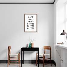 Quadro Palavra Idiomas 100x70 Caixa Marrom