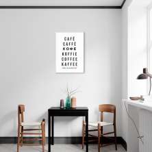 Quadro Palavra Idiomas 100x70 Filete Branco