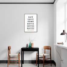 Quadro Palavra Idiomas 100x70 Filete Marrom