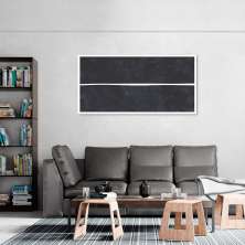 Quadro Preto Linha Minimalista 120x60 Caixa Branco