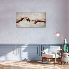 Quadro Releitura a Criação de Adão 120x60 Sem Moldura
