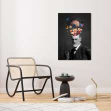 Quadro Sigmund Freud Head Explosion 43x30 Sem Moldura