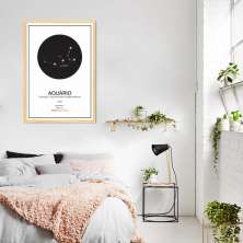 Quadro Signos do Zodíaco Aquário 86x60 Caixa Marfim