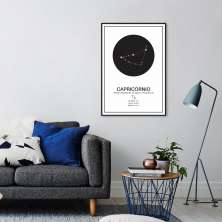 Quadro Signos do Zodíaco Capricórnio 86x60 Filete Preto