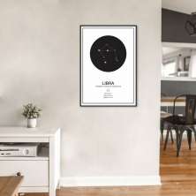 Quadro Signos do Zodíaco Libra 86x60 Filete Preto