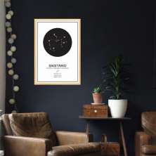 Quadro Signos do Zodíaco Sagitário 86x60 Caixa Marfim