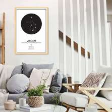 Quadro Signos do Zodíaco Virgem 43x30 Caixa Marfim