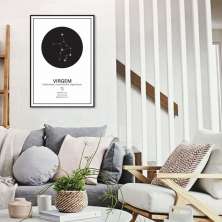 Quadro Signos do Zodíaco Virgem 86x60 Filete Preto
