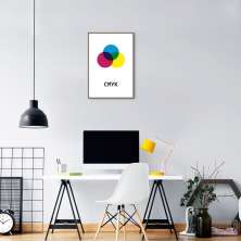 Quadro Sistema de Cores CMYK 86x60 Filete Marrom