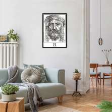 Quadro The Head of Christ Crowned 60x43 Caixa Preto