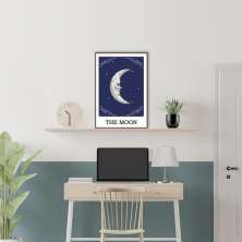 Quadro The Moon Tarot 86x60 Filete Marrom