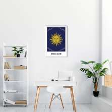 Quadro The Sun Tarot 100x70 Caixa Branco