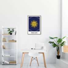 Quadro The Sun Tarot 43x30 Filete Marrom