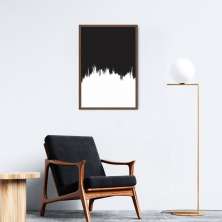 Quadro Tinta Preta 60x43 Caixa Marrom