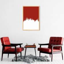 Quadro Tinta Vermelha 100x70 Caixa Marfim