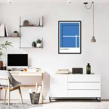 Quadro Tipos de Quadra Padel 86x60 Caixa Preto