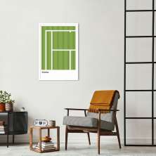 Quadro Tipos de Quadra Tênis WN 100x70 Caixa Branco