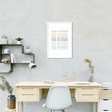 Quadro Trust the Process Colors 100x70 Caixa Branco