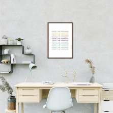 Quadro Trust the Process Colors 43x30 Caixa Marrom