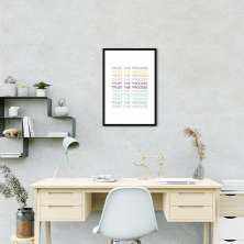 Quadro Trust the Process Colors 60x43 Caixa Preto