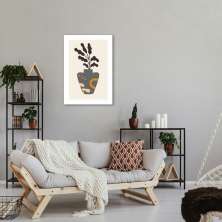 Quadro Vaso Boho 86x60 Sem Moldura