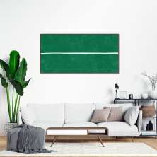 Quadro Verde Linha Minimalista 100x50 Filete Marrom